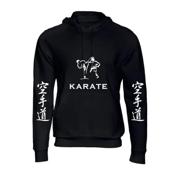 Moletom Unissex Estampado Karate Blusa De Frio Confortável Com Capuz e Bolso R DISTRIBUIDORA
