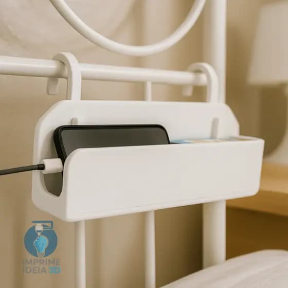 Porta Celular de Cama Organizador Pendurar Livros Controles Carregar na Cabeceira REF. 004