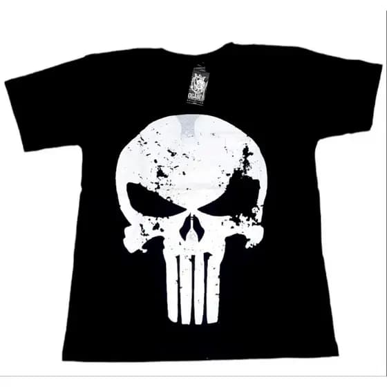 Camiseta Masculino Justiceiro Camisa Academia Marvel BlackSkull