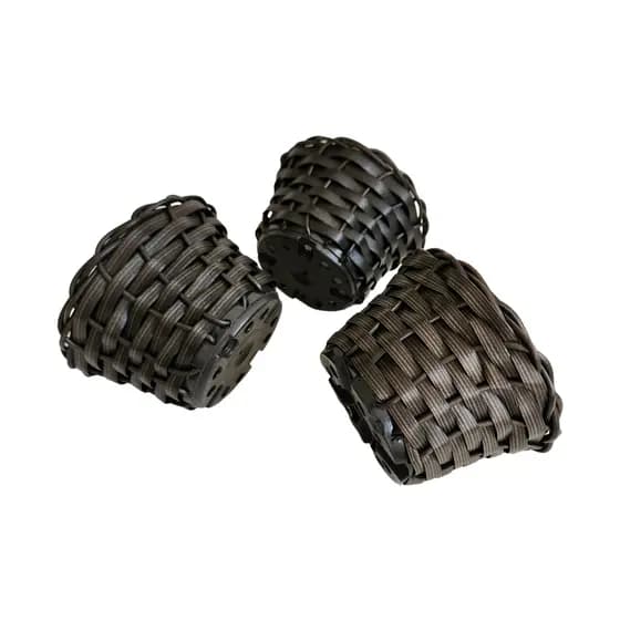 UNIDADE Vaso Vime Fibra Sintética Cachepot Plástico Cestinho Trançado Pequeno para Arranjos, Flores, Plantas e Decoração