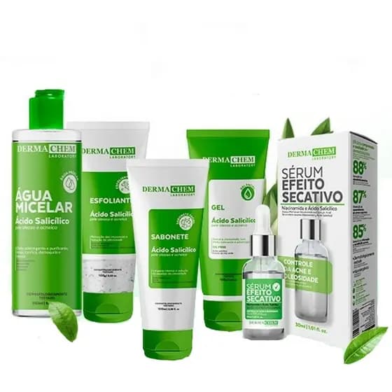 Kit Skincare Limpeza Profunda para Peles Oleosas - Controle de Oleosidade e Purificação - Dermachem