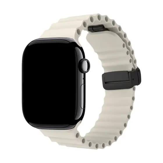 Pulseira Silicone Aqua Fecho Magnético Compatível com Apple Watch - NÃO É O RELÓGIO