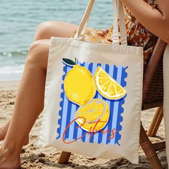 Ecobag Verão Ecológica "Citros" - 100% algodão