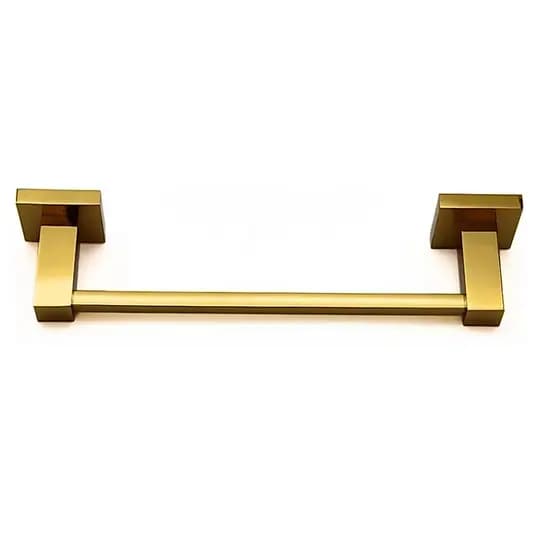 Porta Toalha De Rosto Barra 30 Cm Dourado Fosco Metal