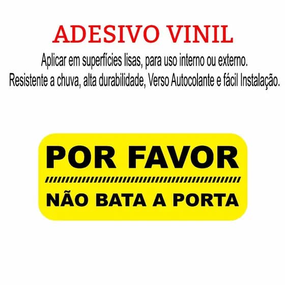 Kit 2 Adesivos Por Favor Não Bater A Porta