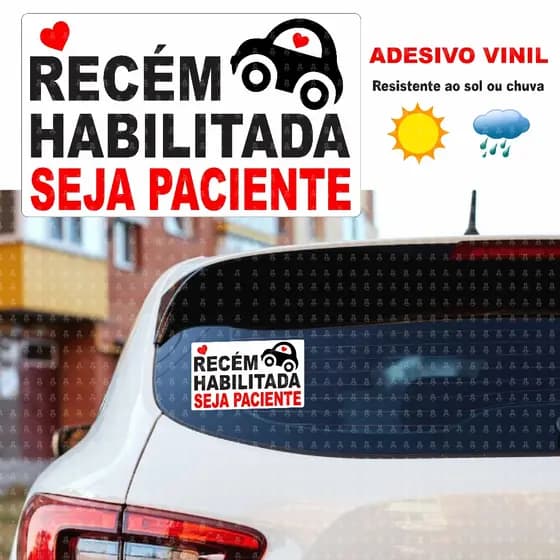 Adesivos em Vinil para Carro - Motorista Recém Habilitado(a)