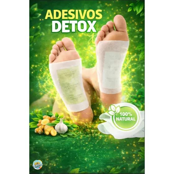 Kit 20 a 100 Adesivos Para Pés Alivio de Dores Eliminação de Odores Impurezas Toxinas Detox Natural