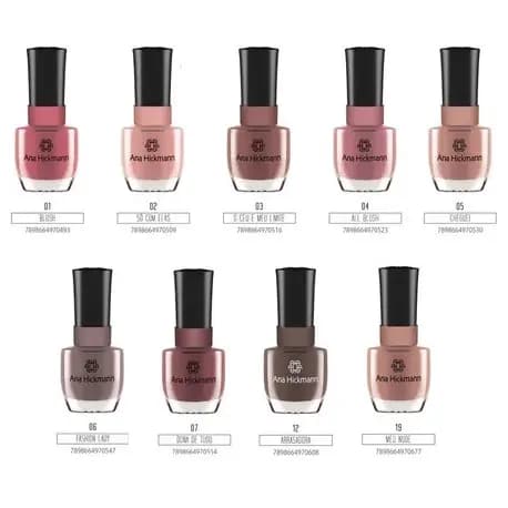 Kit 10 Esmaltes Nude Ana Hickmann Beauty