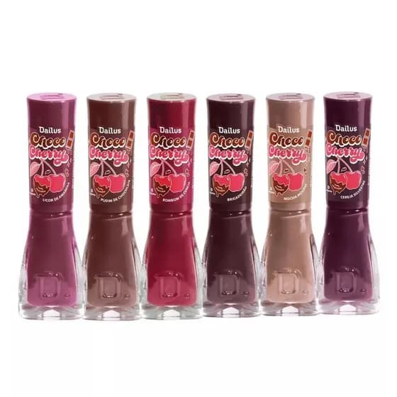 Kit Esmalte Dailus Choco Cherry Coleção Nova Outono 8ml