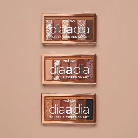 Paleta De Sombras 6 Cores Smart Dia A Dia Mahav