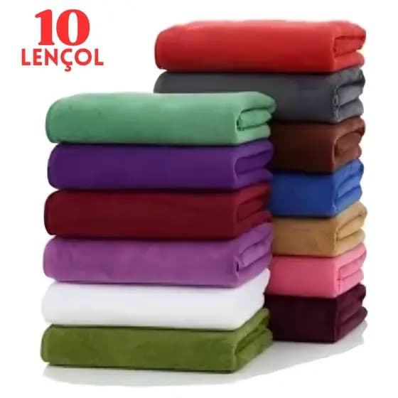 Atacado Kit 10 Lençois em Malha 100% Algodão com Elástico Queen Casal Solteiro