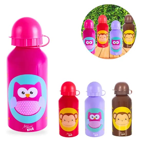 Garrafinha Infantil Squezee 400ml Meu Melhores Amigos Garrafa Personalizada Caco E Ceci