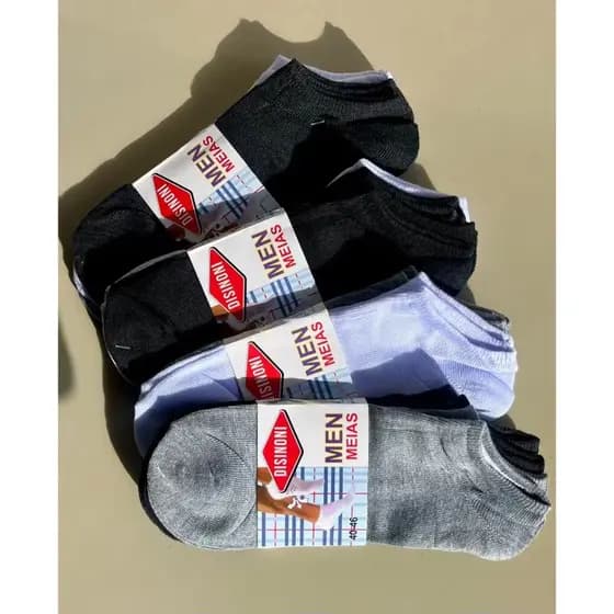 kit 5/10/15/20 Pares de meias de algodão poliéster alta qualidade confortável/ alta qualidade para seu dia