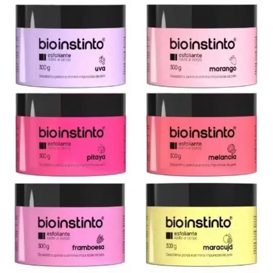 Esfoliante bio instinto 180g Rosto e Corpo - Pele Macia e Sem Manchas (6 Opções)