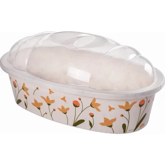 Porta Pão Plasútil Floral Serve Pão Café Da Manhã 3,15l