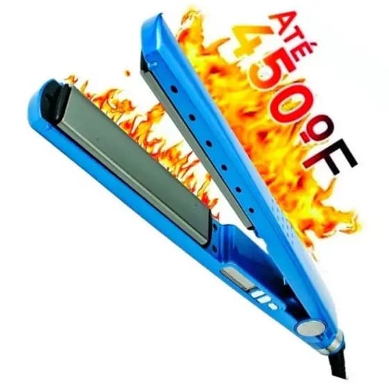 Chapinha Nano Titanium Profissional 450°f 4Forte Prancha Alisador Progressiva de Cabelo 110V/220V Bivolt