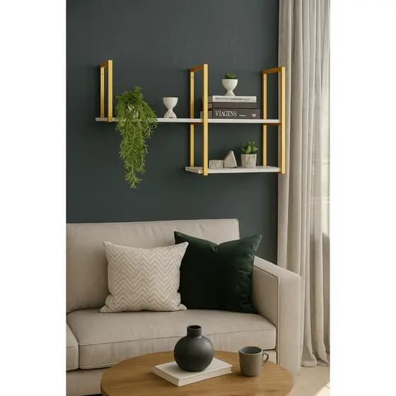 Prateleira estilo industrial ferro e MDF. Quarto, Sala , Escritório