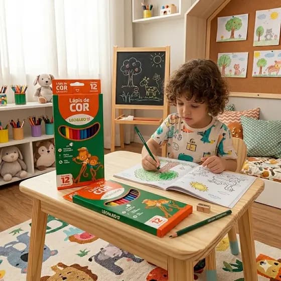 KIT 2 CAIXAS LÁPIS DE COR LEO & LEO 12 CORES SEXTAVADO