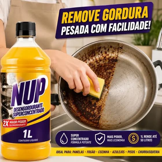 Desengordurante Air Fryer Fogão Coifa Forno Remove Gordura Concentrado 1L