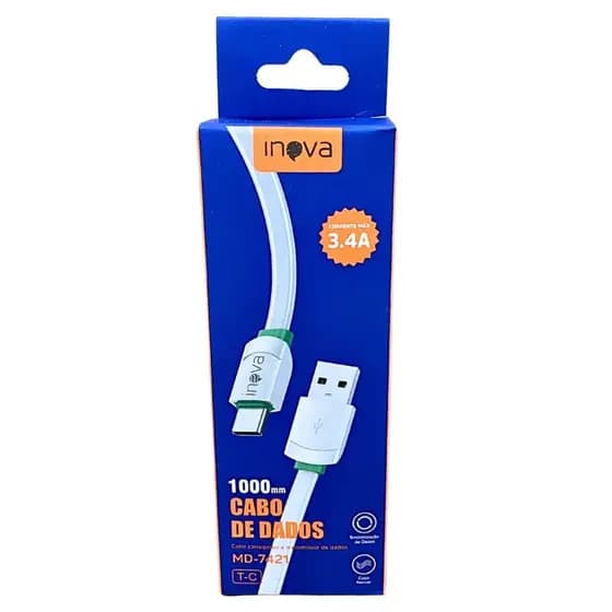 Cabo de Dados para IPHONE - 1 METRO 3.4A INOVA