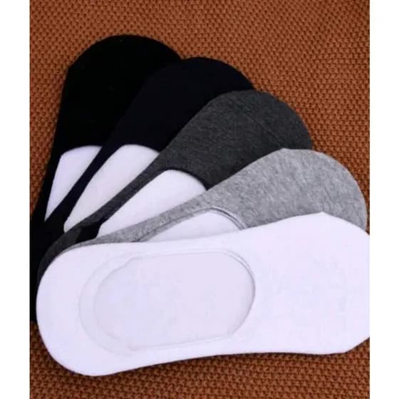 3 Pares Meias Sapatilha Soquete Invisível fino - Único com silicone multicores