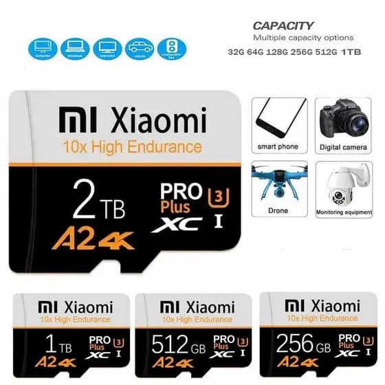 Cartão De Memória 2TB 1TB 512GB 256GB Class10 Mini TF U1 SD Para Telefones Celulares Dispositivos De Carro Computadores