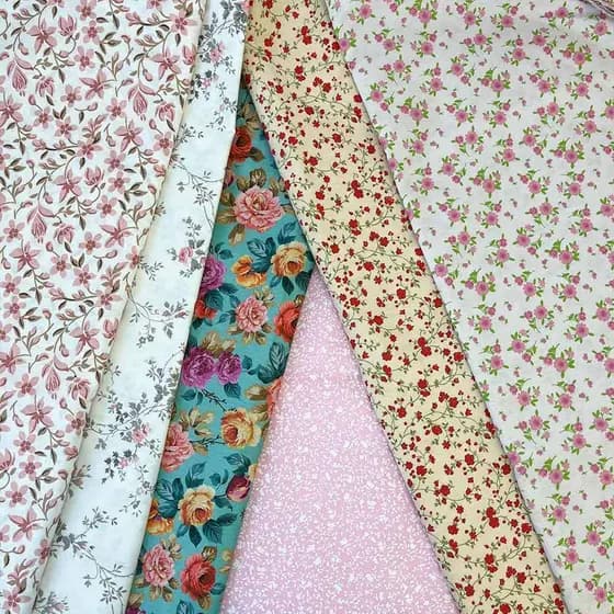Tecido Tricoline 100% Algodão 50cm x 1,40m Várias Estampas Floral Infantil