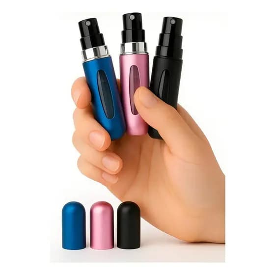 Kit 3 Porta Perfume 5ml Frasco Recipiente Recarregável Bolsa