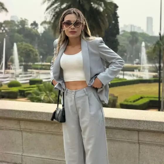 Blazer Casaquinho Alfaiataria Feminino Casual Elegante Blazer Feminino Escritorio - 20