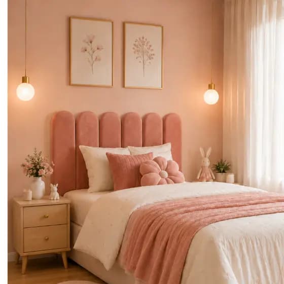 Kit Cabeceira Nuvem Estofadas 45x20 MDF Premium Autocolante Cama - Solteiro - Casal - Queen - King