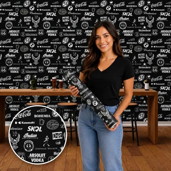 Papel de Parede Lavável Vinil Autocolante Área Gourmet para Cozinha