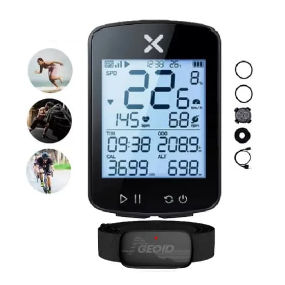 Gps Ciclo Computador Ciclismo Compativel Strava Xoss G2+ Cinta Geord Braço H1 sensor e potenciômetro