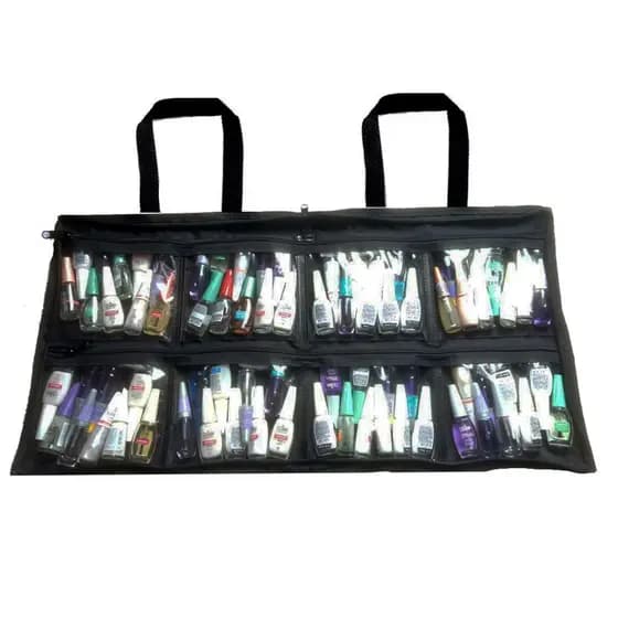 Bolsa esmaltes Pasta Porta Esmaltes para Manicure com divisória fechamento zíper Até 120 Frascos envio imediato
