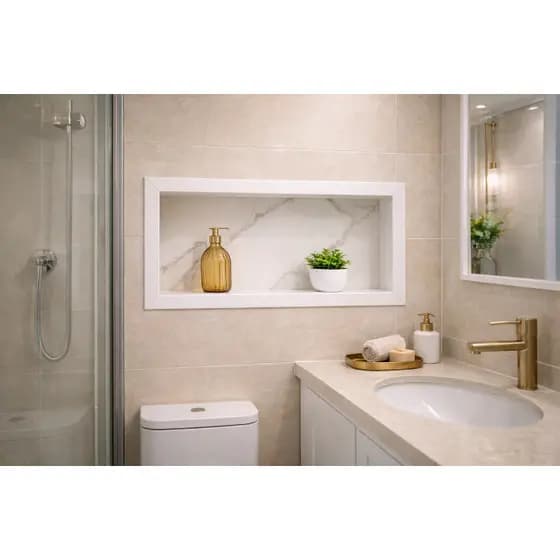 NICHO BANHEIRO PORCELANATO DE EMBUTIR NA PAREDE 60X30 ORGANIZADOR BOX SHAMPOO
