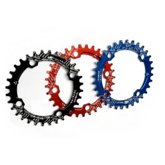 Coroa Para Bike Coroa 4 FUROS 32T/34T/36T/38T Bcd104 Circular Bike Bicicleta Alumínio Resistente