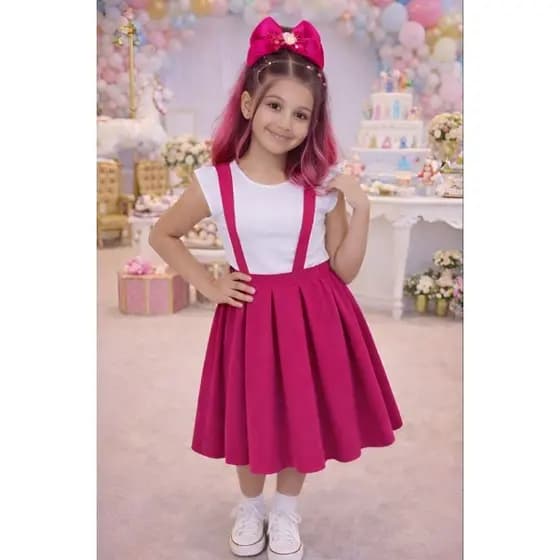 salopete infantil com pregas , sem blusa. entrega rápida.