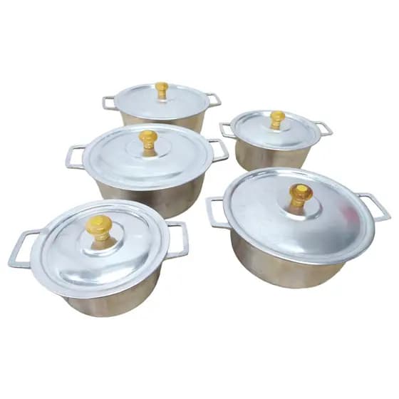 Jogo Panela aluminio batido Conjunto Panelas Alumínio Grosso Fundido Super Resistente