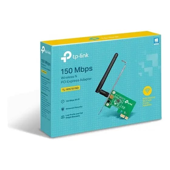 Placa de rede WiFi TP-Link PCI-e 1 antena WN781nd - Dixit Pc