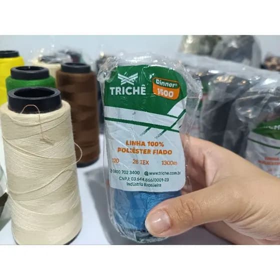 LINHA TRICHÊ 120 PARA COSTURA RETA EM GERAL - CONE COM 1300 METROS