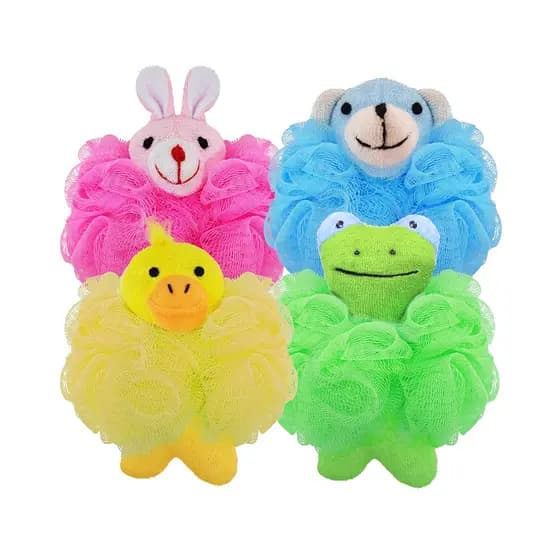 Esponja de Banho Infantil em Nylon Decorada
