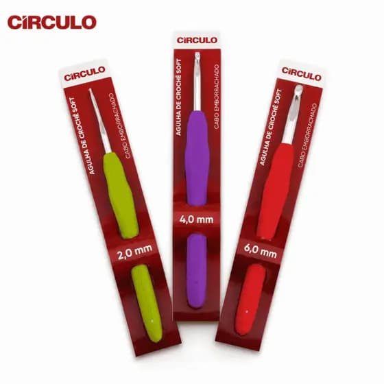 Agulha de Crochê Soft Cabo Emborrachado - Círculo