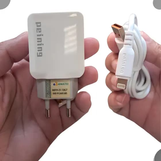 CARREGADOR IPHONE PEINING ORIGINAL COM CABO