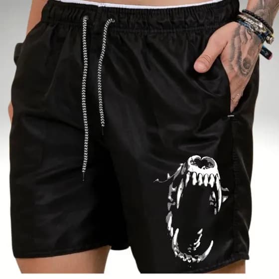 Short Masculino Estampado Mauricinho, Bermuda Tactel shorts de Praia e Verão