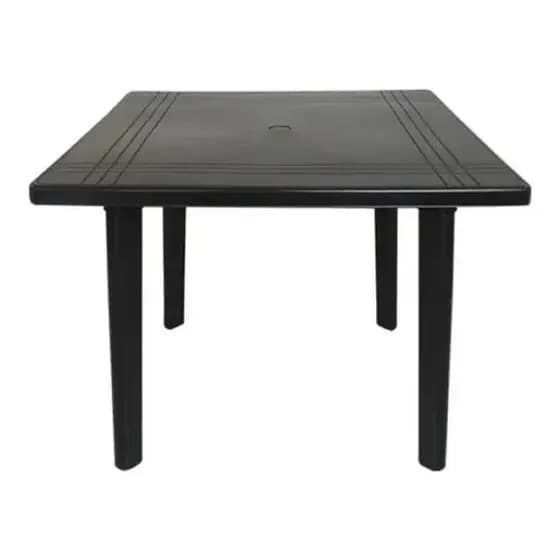 Mesa De Plastico Quadrada Preto Com Pés Desmontavel Para Area Externa Piscina Restaurante