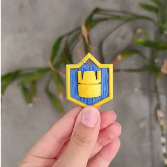 👑 Chaveiro Clash Royale - Emblema do Rei (Impressão 3D Premium)