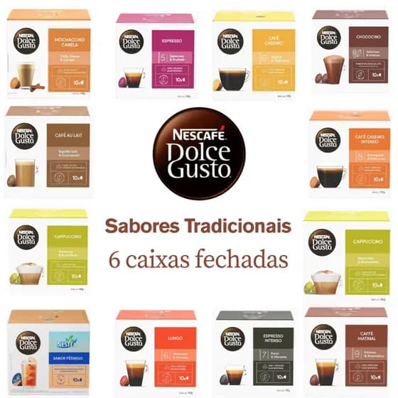 DOLCE GUSTO KIT 60 Cápsulas de Café Nescafé Escolha seus Sabores TRADICIONAIS