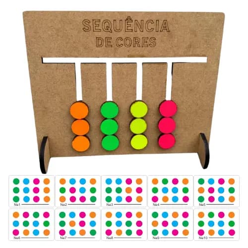 Brinquedo Sequência de Cores Jogo Educativo/Pedagógico psicomotor