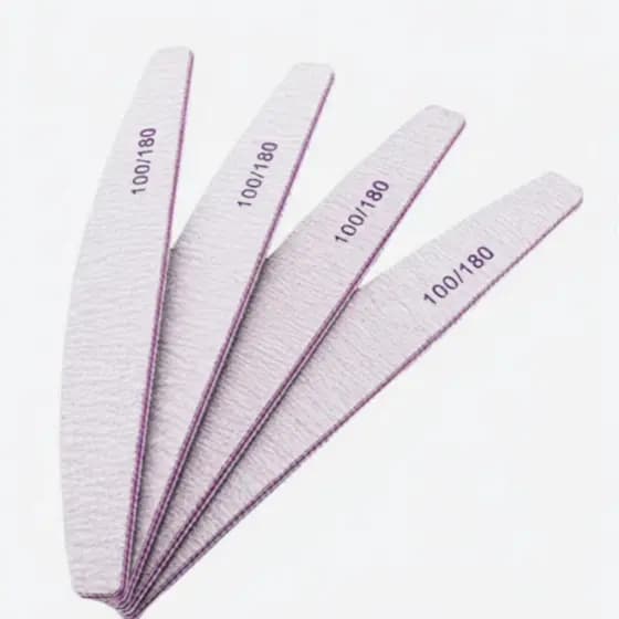 Kit 4 Unidades De Lixa Unha De Gel Alongamento Lixa Banana Bumerangue Boomerang 100/180
