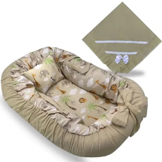 Ninho Redutor Bebe Berço Saída Maternidade Manta Cobertor Kit Enxoval Menina Menino Rosa Azul