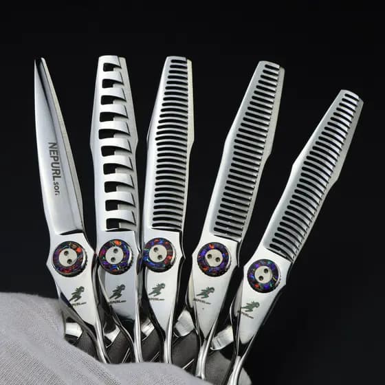 Tesoura De Cabelo De 6.0 Polegadas , Dentes Angulares Sem Rastros Em Forma De V De Espinha De Peixe